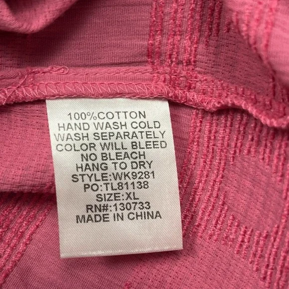 Umgee Midi Dress Womens XL Rose Swiss Dot Tiered Puff Sleeve Boho Cottage Garden - Picture 6 of 12